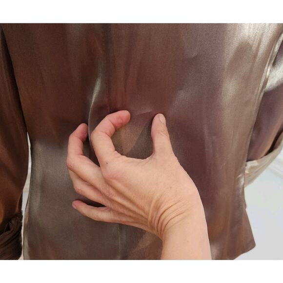 Vintage Joseph Ribkoff Jacket Size US 8 Womens Gold Buttonup Cocktail Formal - Picture 16 of 16